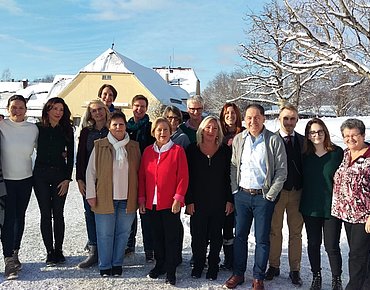 PKV-Institut Team im verschneiten Sonnenhausen