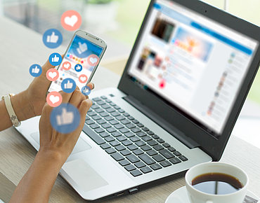 Bild mit Social Media Like´s