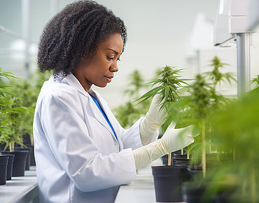 MFA mit medizinischen Cannabispflanzen
