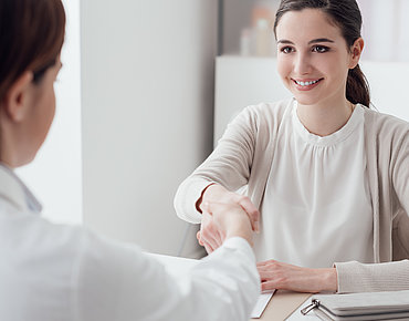 Patientin bedankt sich MFA