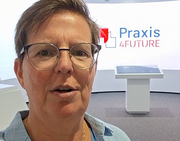 Iris Schluckebier beim Praxis4Future Event
