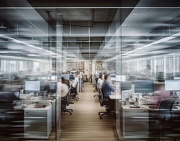 Hektisches Büro