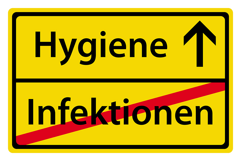 Hygiene fängt an, Infektion endet.