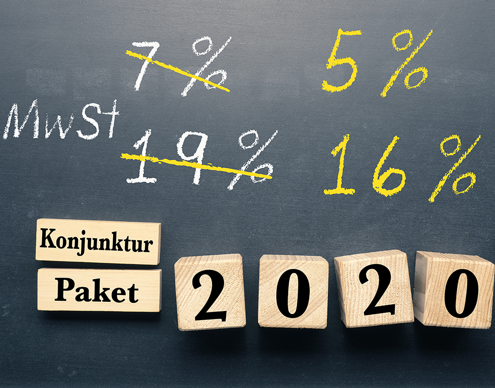 MwSt änderungen 2020 an einer Tafel