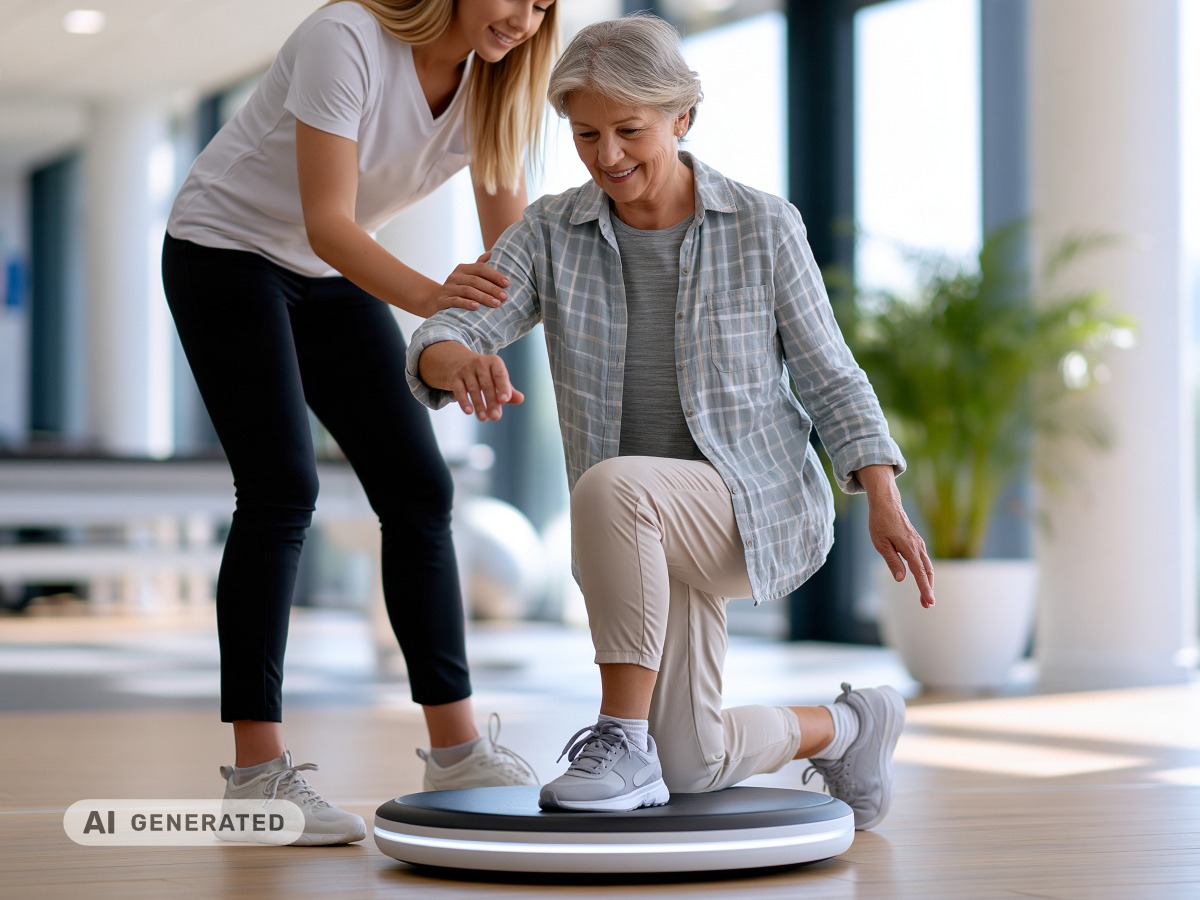 Seniorin beim Mobilitätstraining