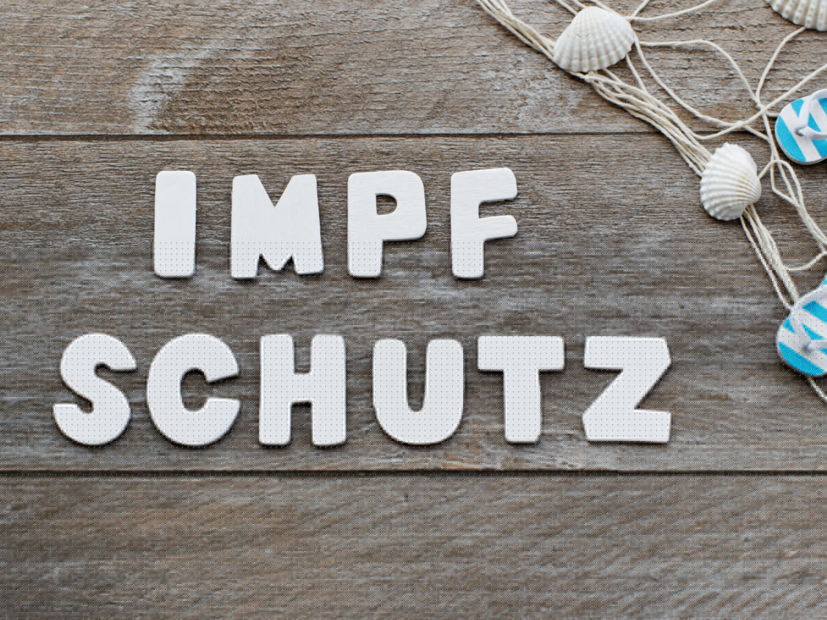 Bild mit Aufschrift Impfschutz