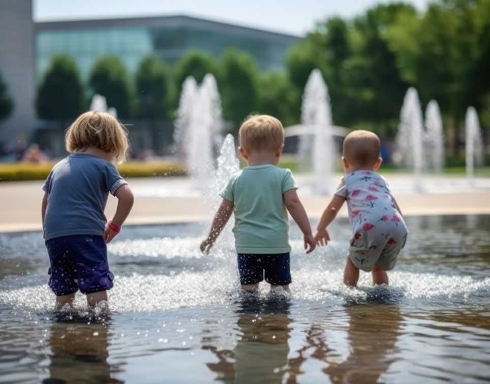 Kinder in Brunnen
