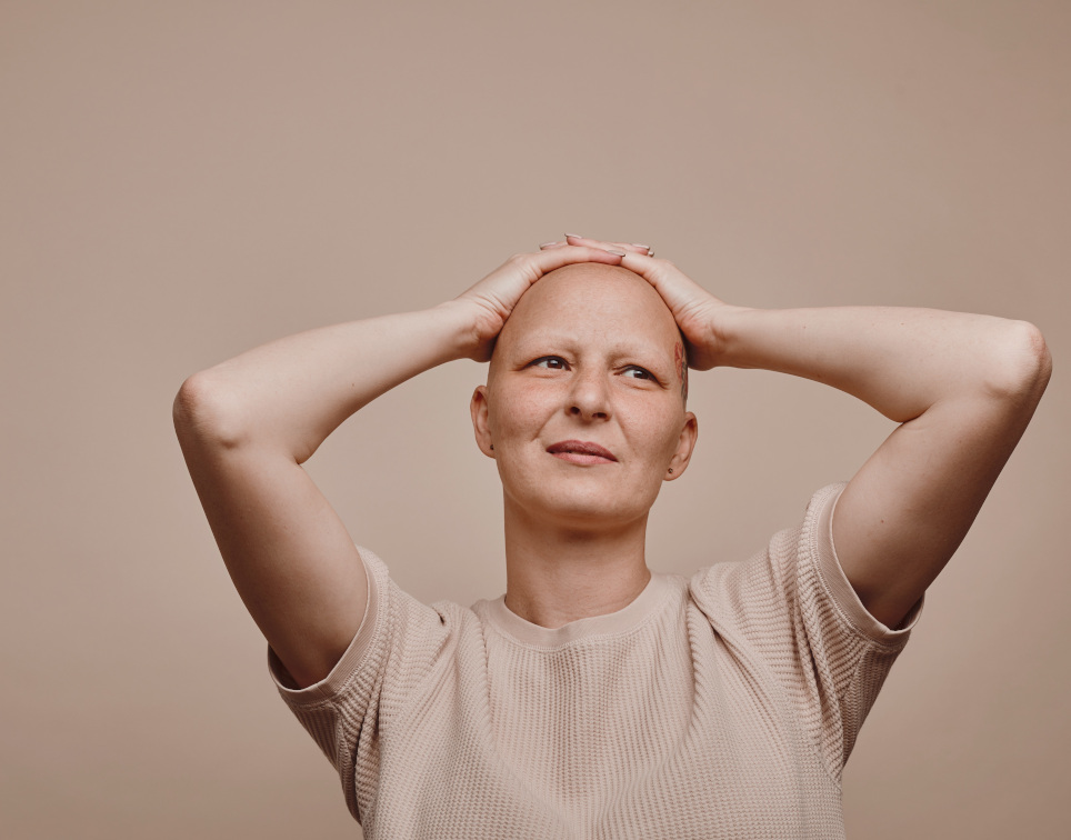 Frau nach Chemotherapie