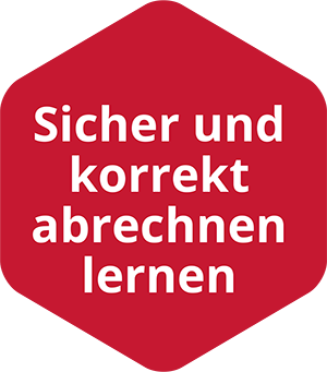 Sicher und korrekt abrechnen lernen Logo