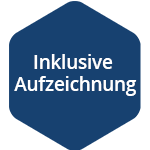 Störer Inklusive Aufzeichnung blau