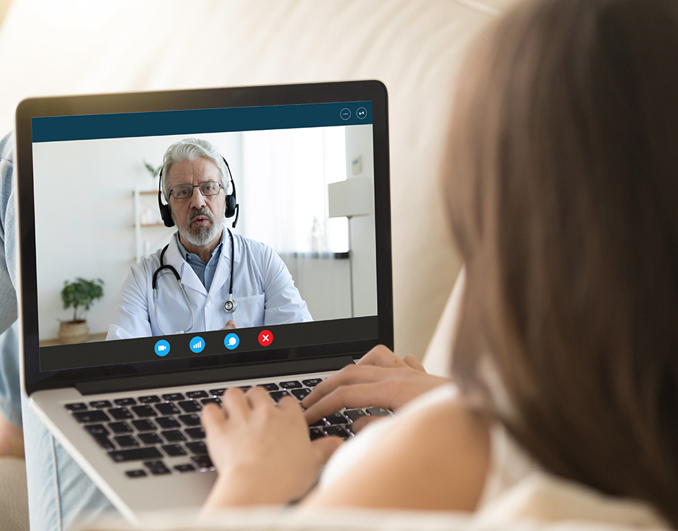 Videosprechstunde mit einem Arzt