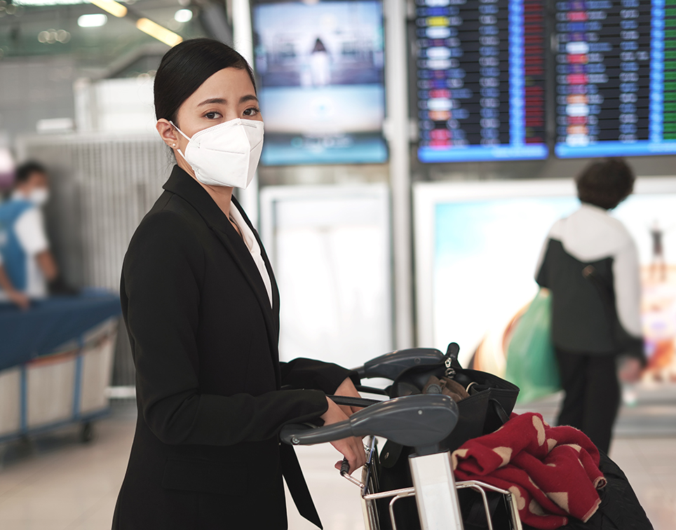 Jungefrau am Flughafen