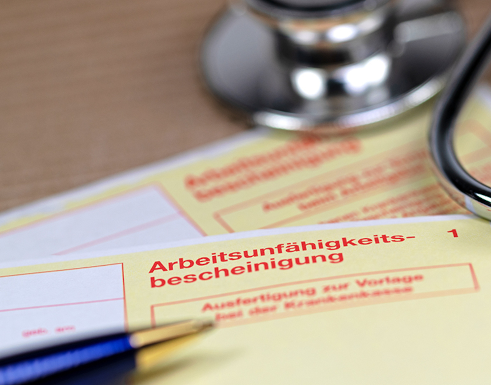 Arbeitsunfähigkeitsbescheinigung