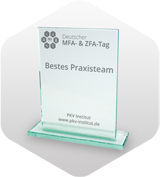 Bestes Praxisteam Schild